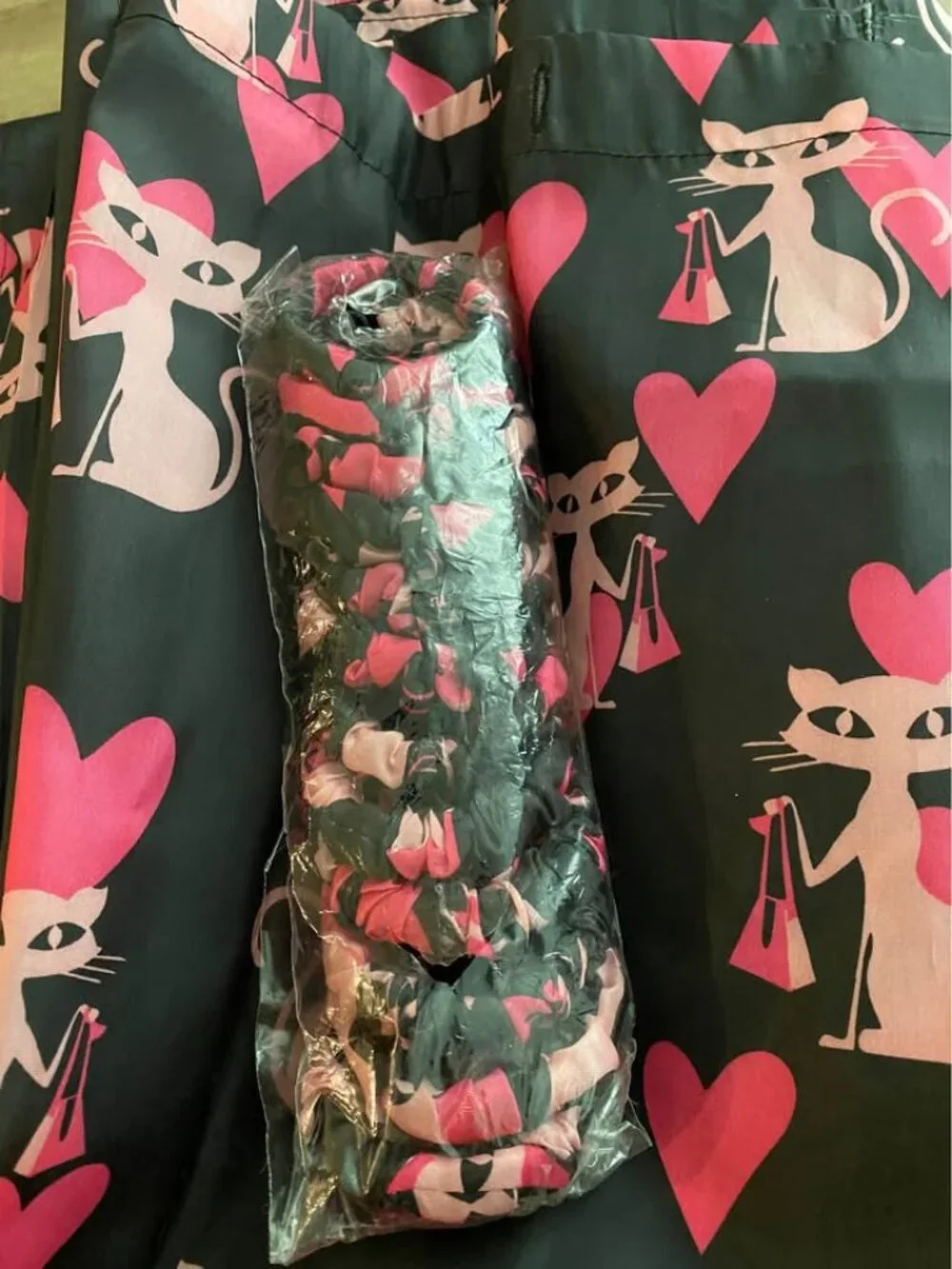 Cats Got the Bag Black Shower Curtain with Matching Hooks | 68X70